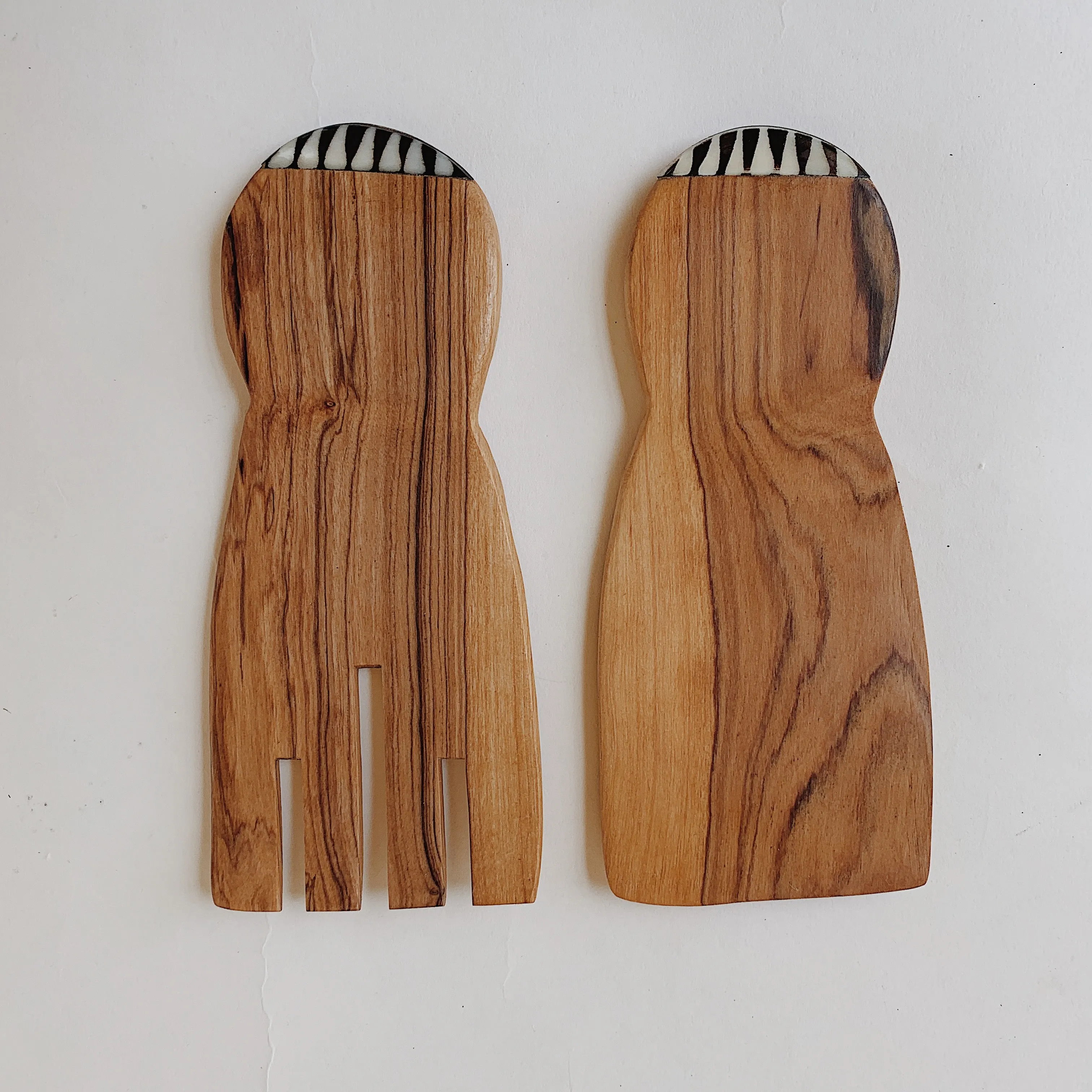 Olivewood Paddle Salad Servers