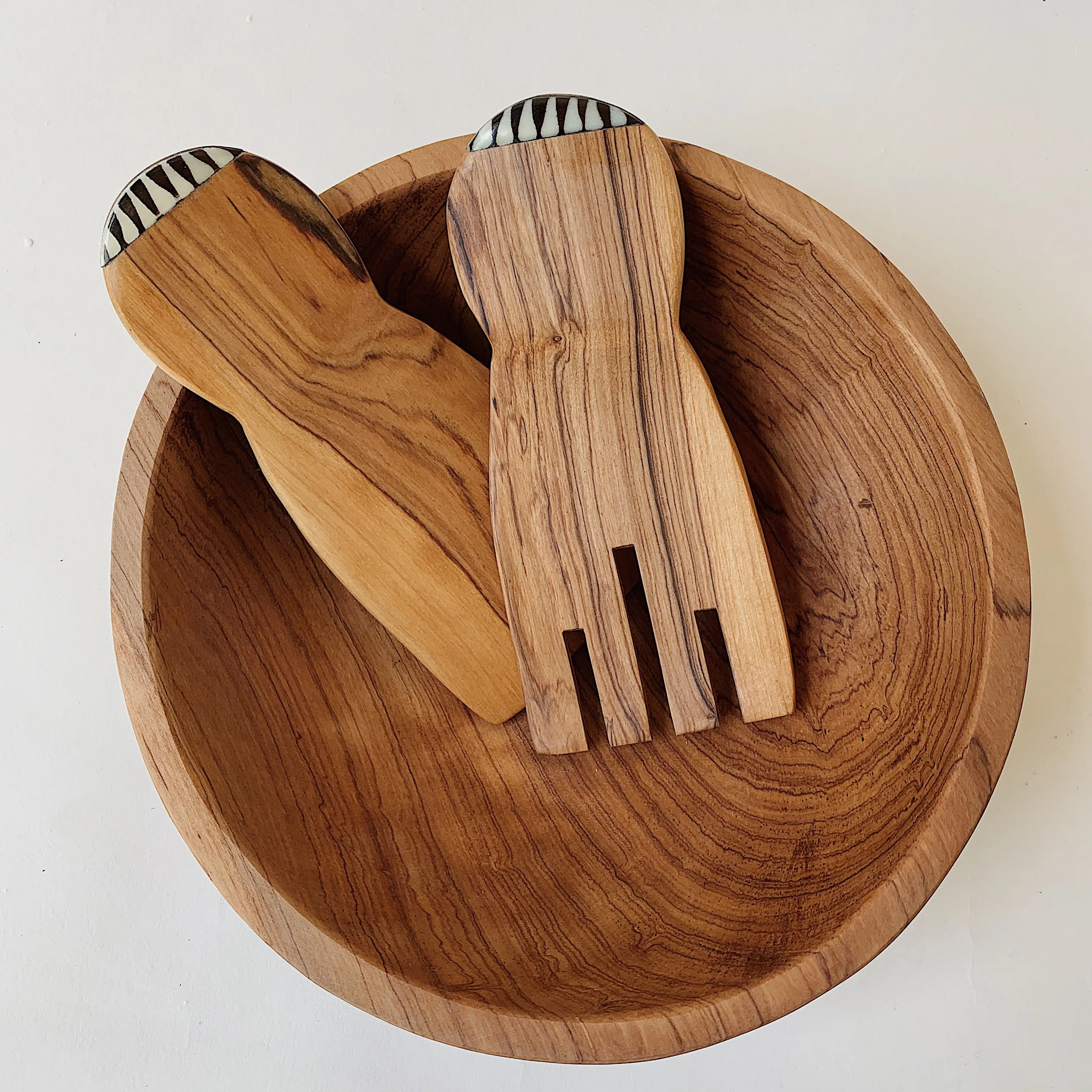 Olivewood Paddle Salad Servers