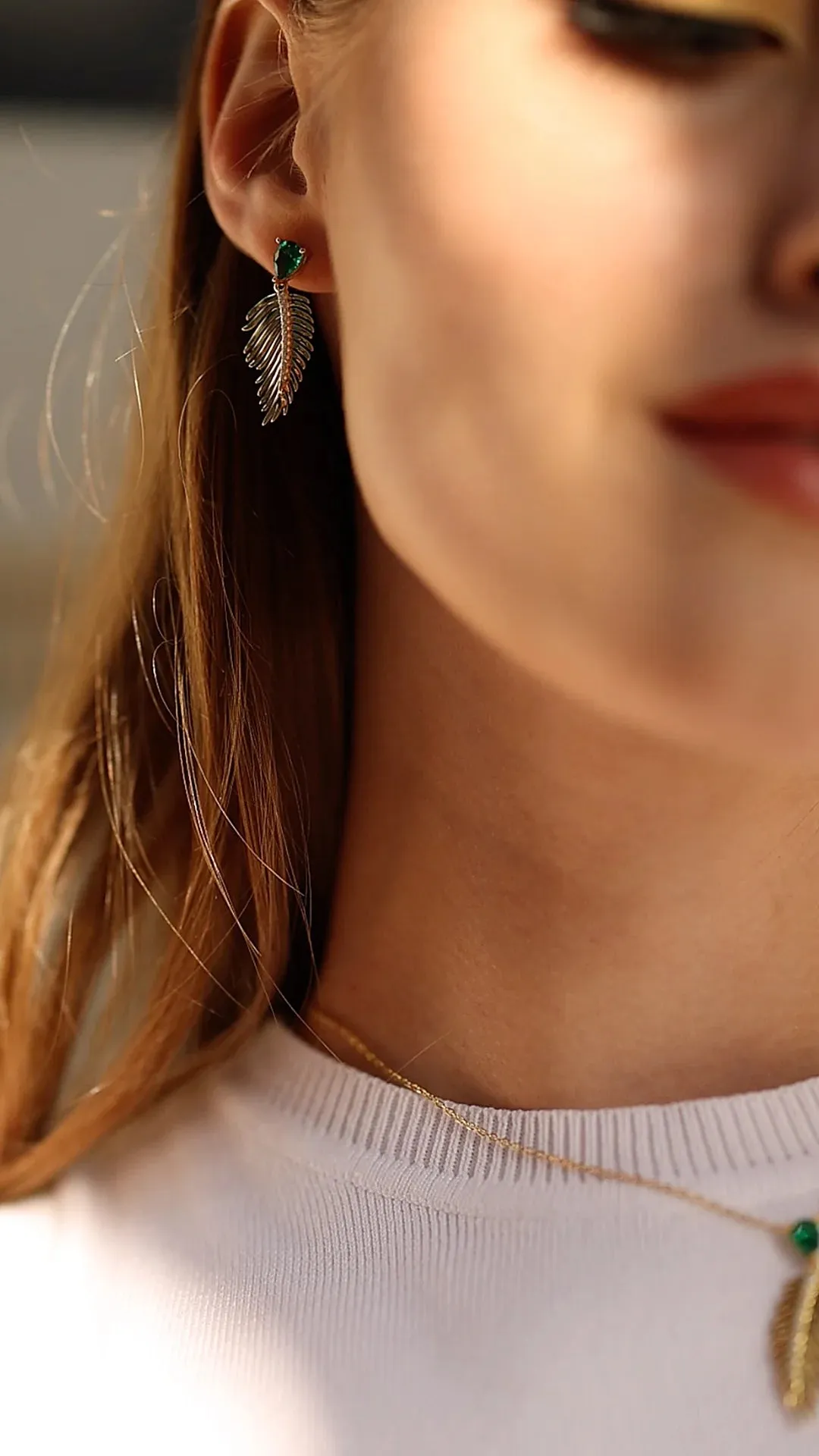 Palma Emerald Necklace and Earrings Set