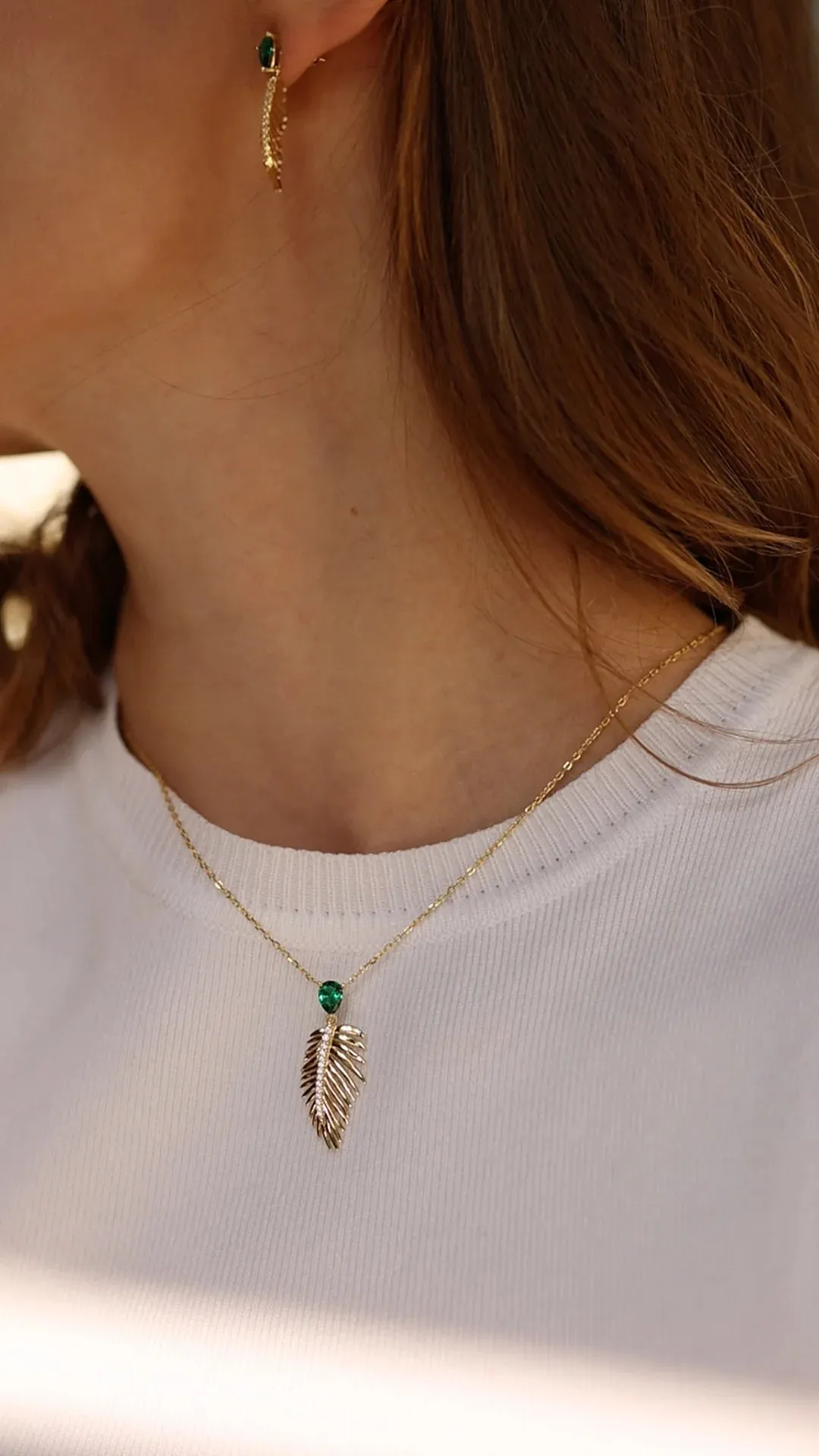 Palma Emerald Necklace and Earrings Set