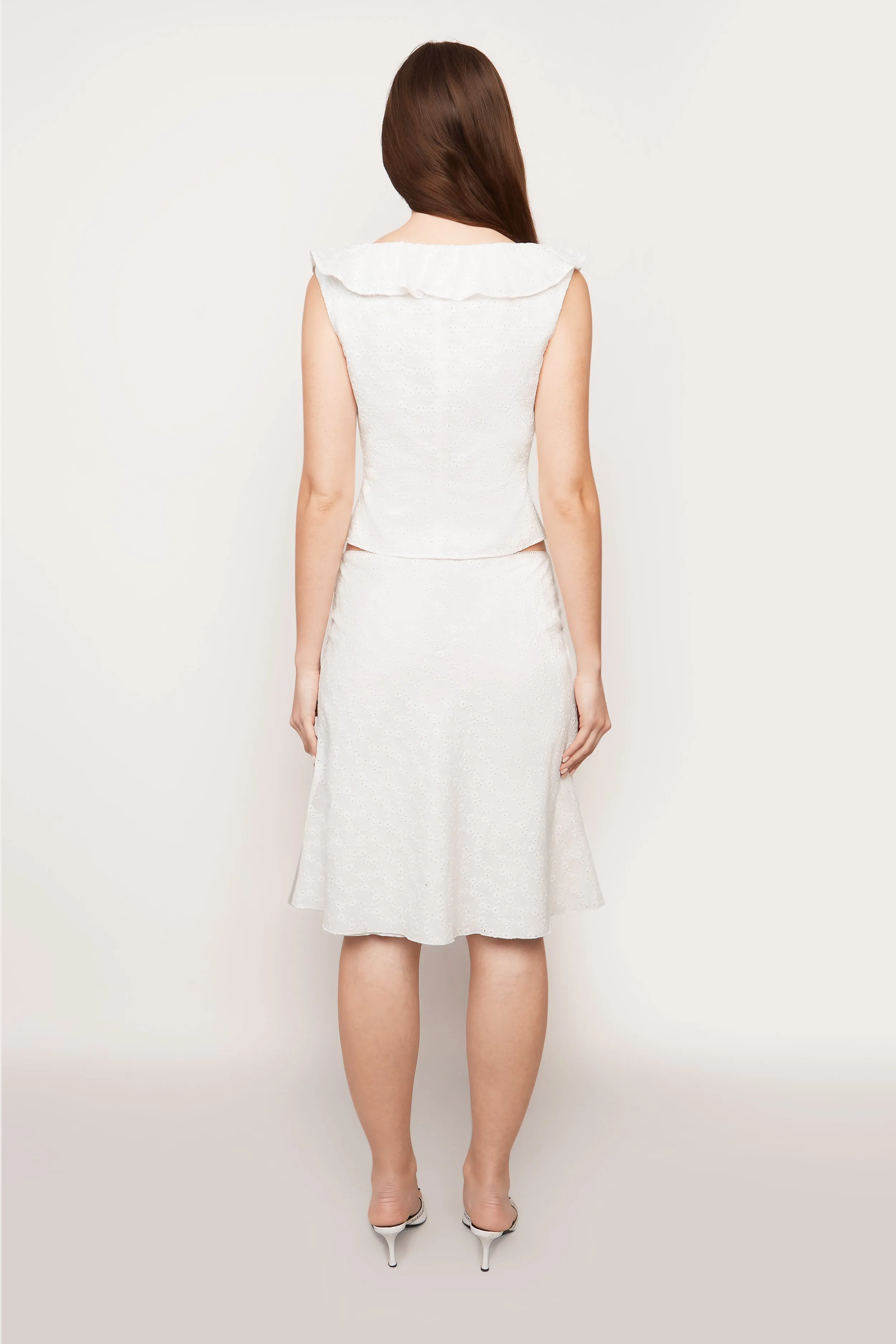 Paloma Skirt In Cotton Eyelet