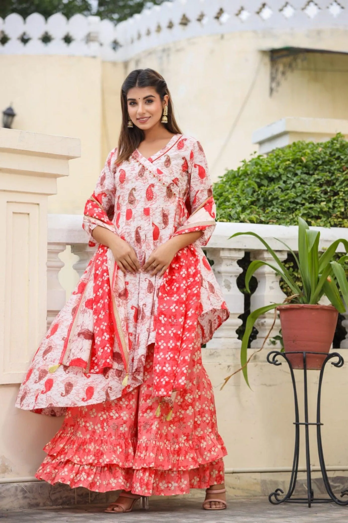 Printed Latest Trends Anarkali Dupatta Sets