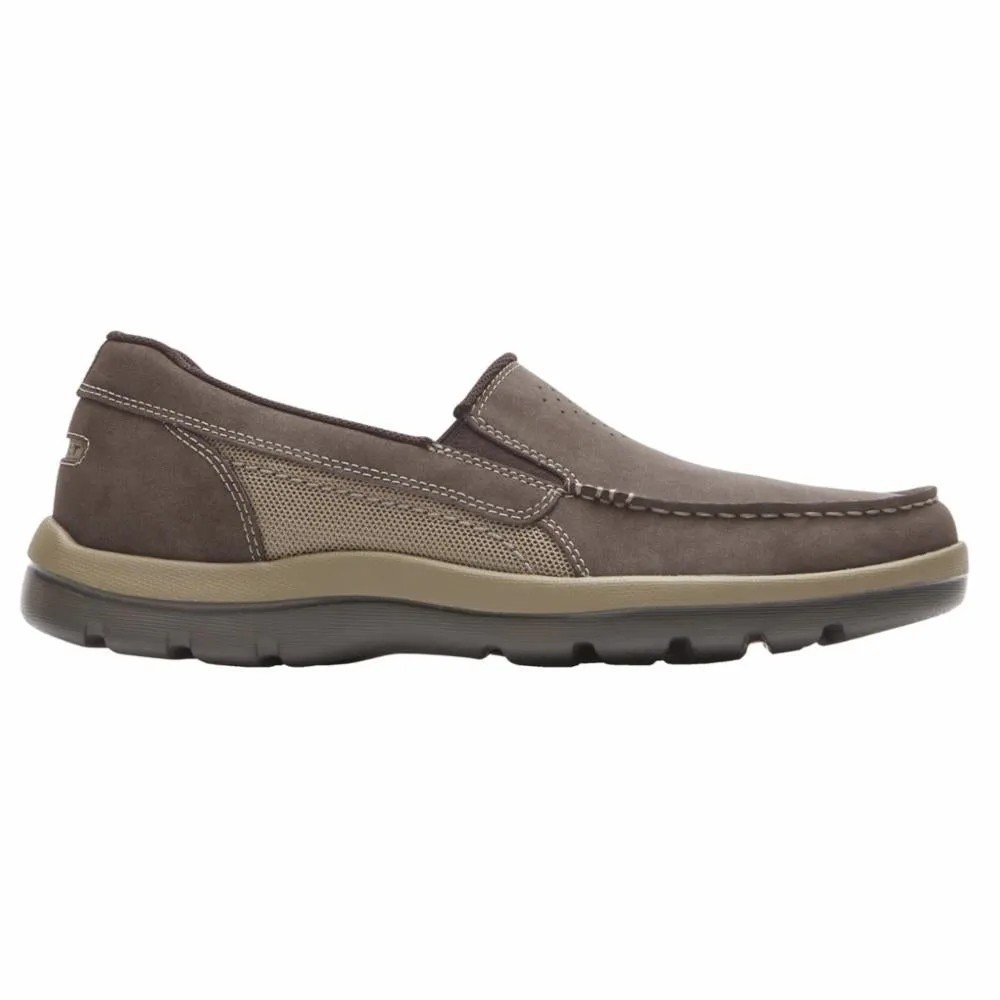 Rockport Men GET YOUR KICKS GORE SLIP ON CHOCOLATE/NUBUCK