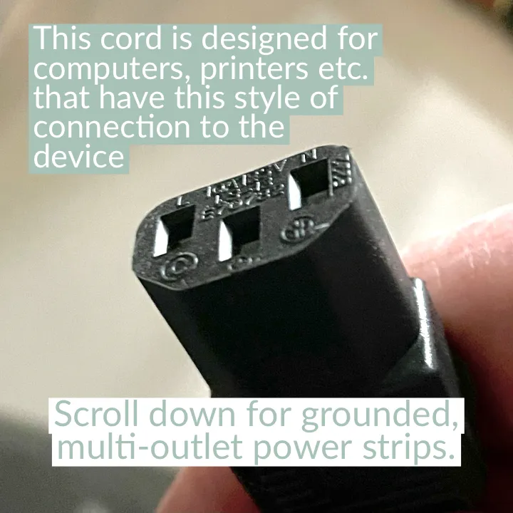 Shielded Low EMF Extension Cords and Power Cords For Printers, Monitors, Desktop Computers To Eliminate Harmful Dirty Electricity