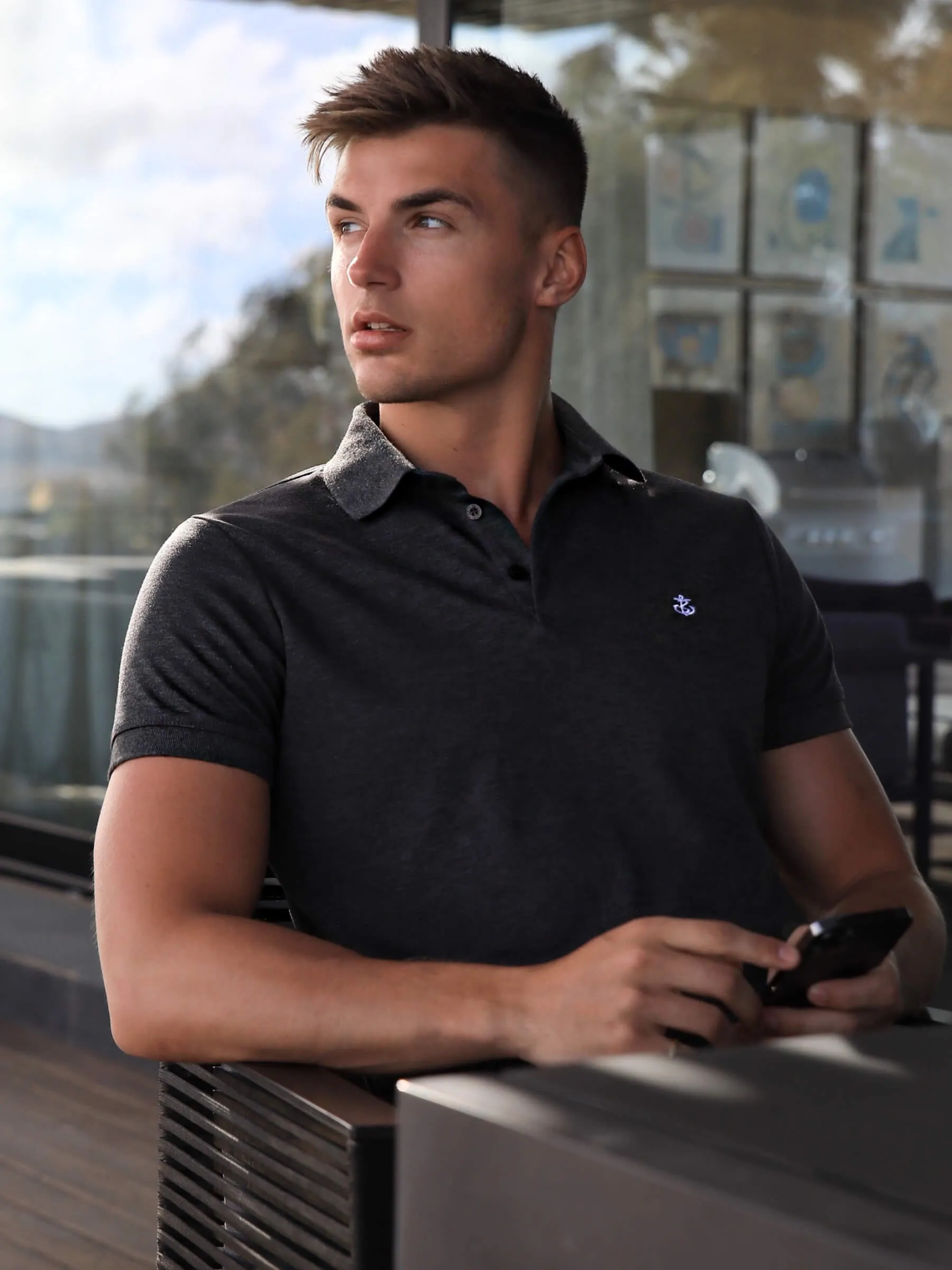 Sorrento Polo - Charcoal