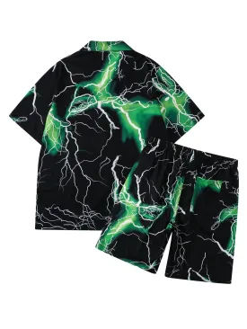 Street Rap Lightning Printed Short Sets