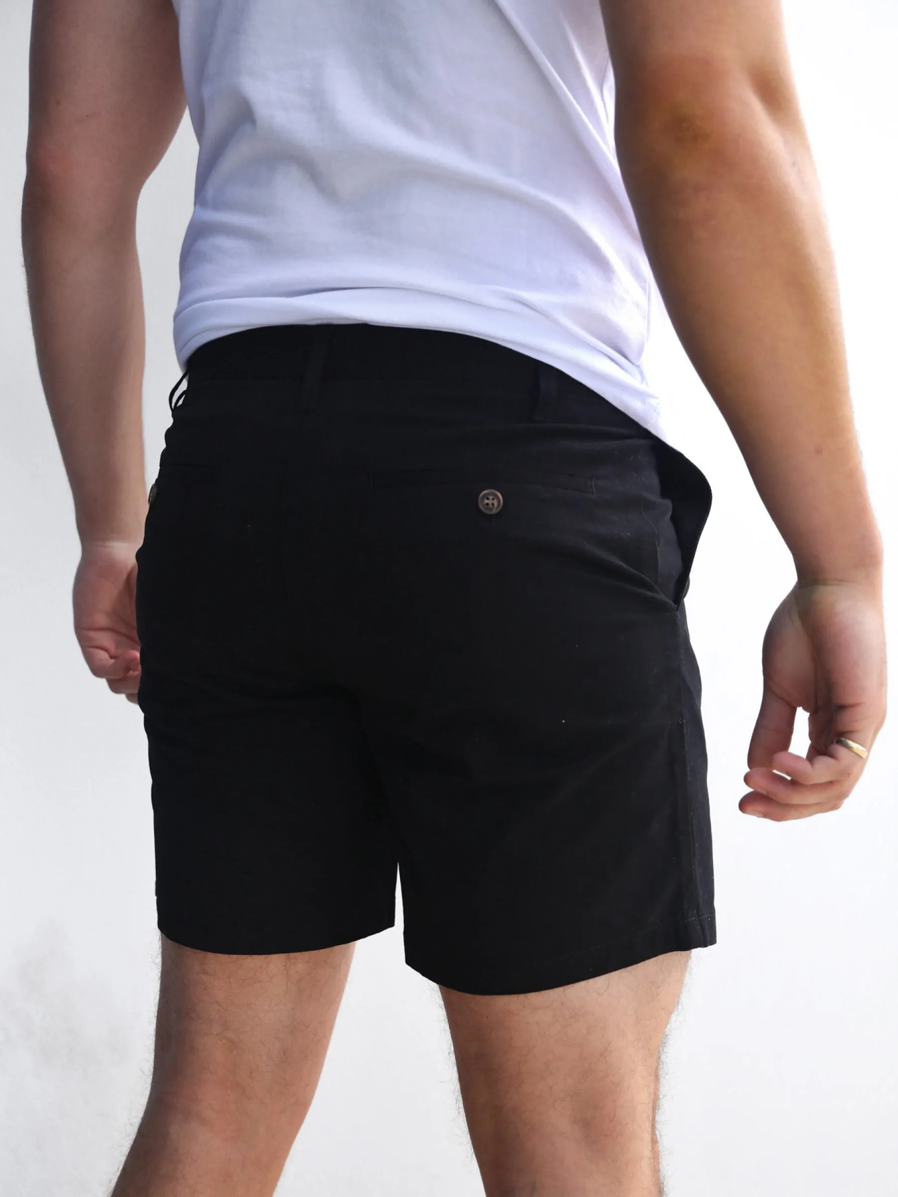 Stretch Chino Shorts - Black