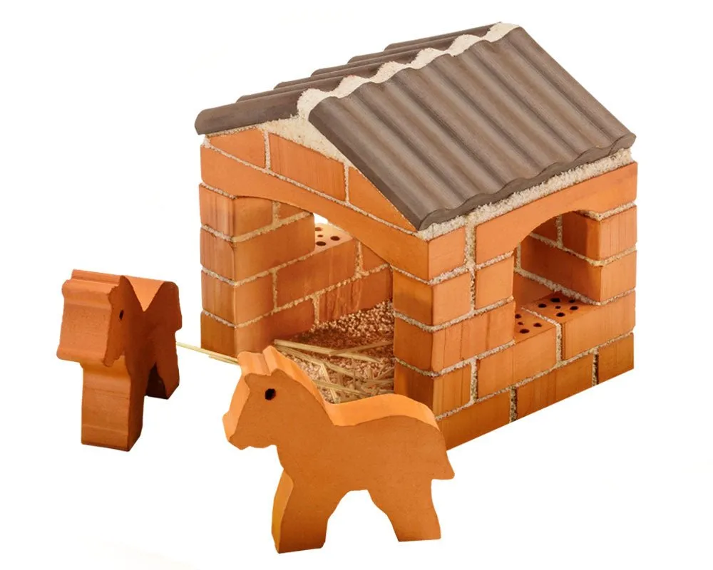 Teifoc Real Bricks Building Sets - Horse Stable