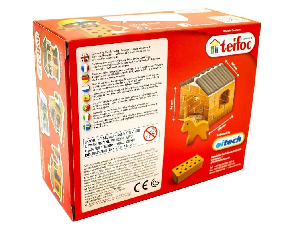 Teifoc Real Bricks Building Sets - Horse Stable