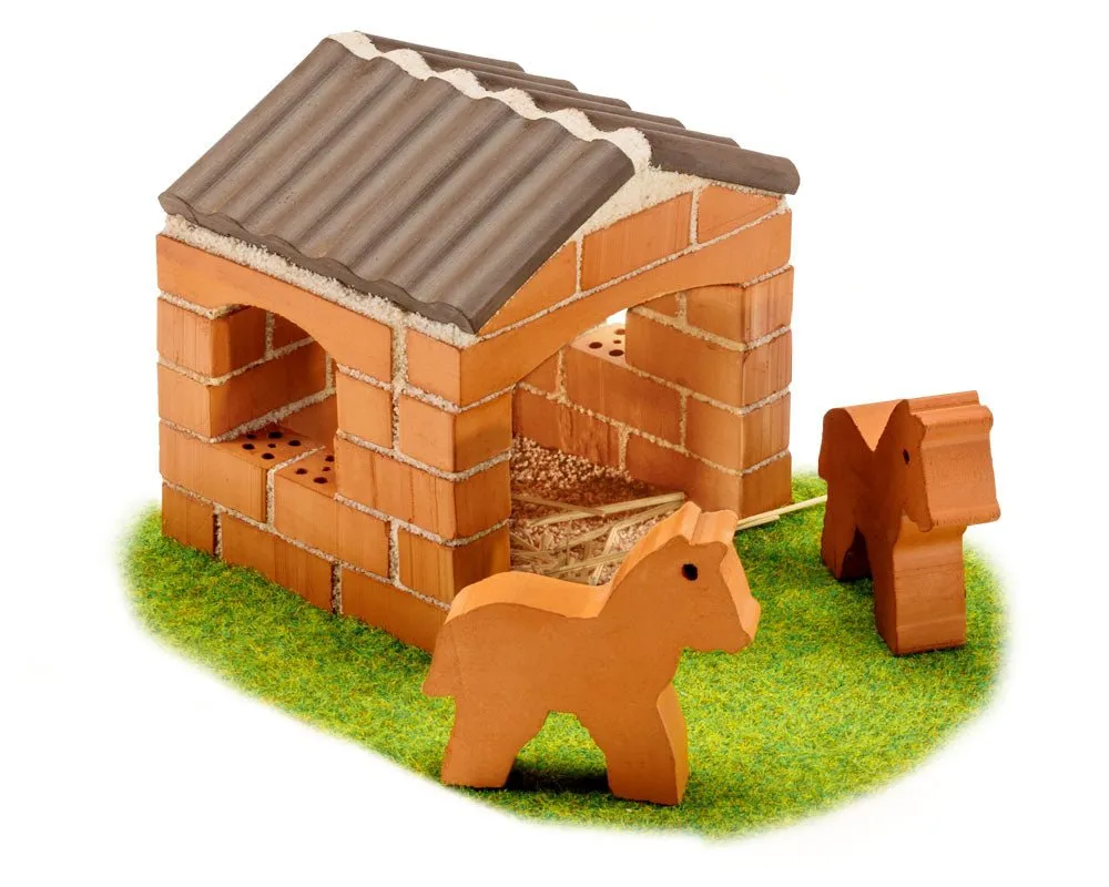 Teifoc Real Bricks Building Sets - Horse Stable