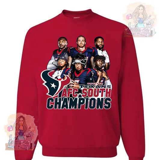 Texans AFC South Champions Red sweater