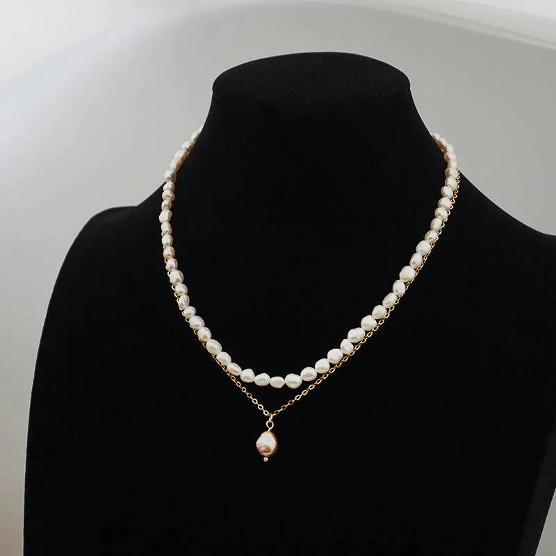 TINA Layered Pearl Necklace and Bracelet (Purchase Individually)