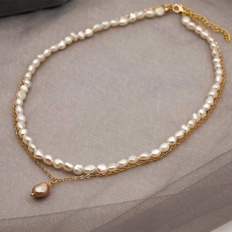 TINA Layered Pearl Necklace and Bracelet (Purchase Individually)