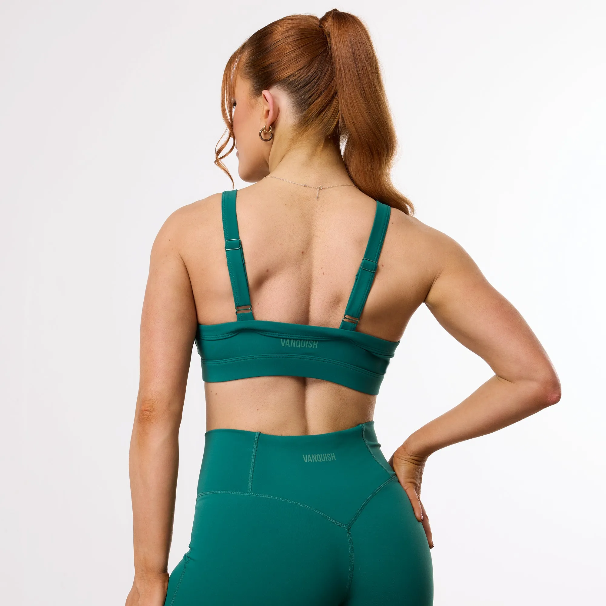 Vanquish Enhance Forest Green Crop Tank Bra