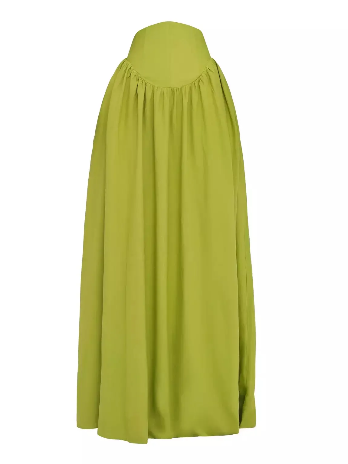 Women’s Cropped Ruched Top with long Matching Corset Skirt Set in Green