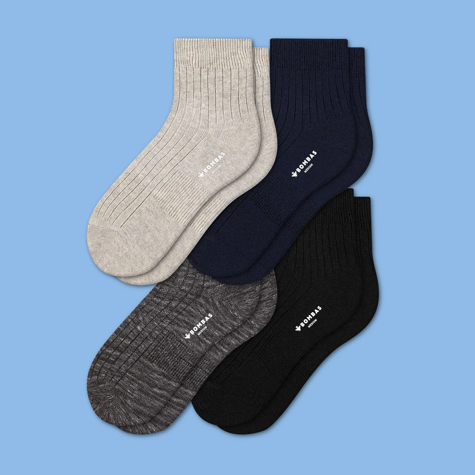 Women's Lightweight Ribbed Quarter Sock 4-Pack