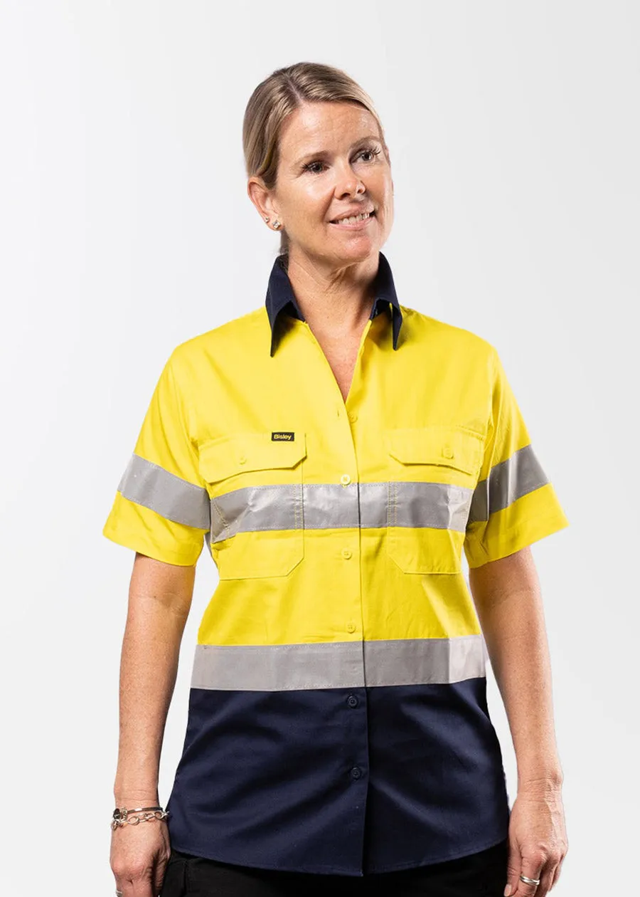 Women's lightweight short sleeve taped hi vis shirt