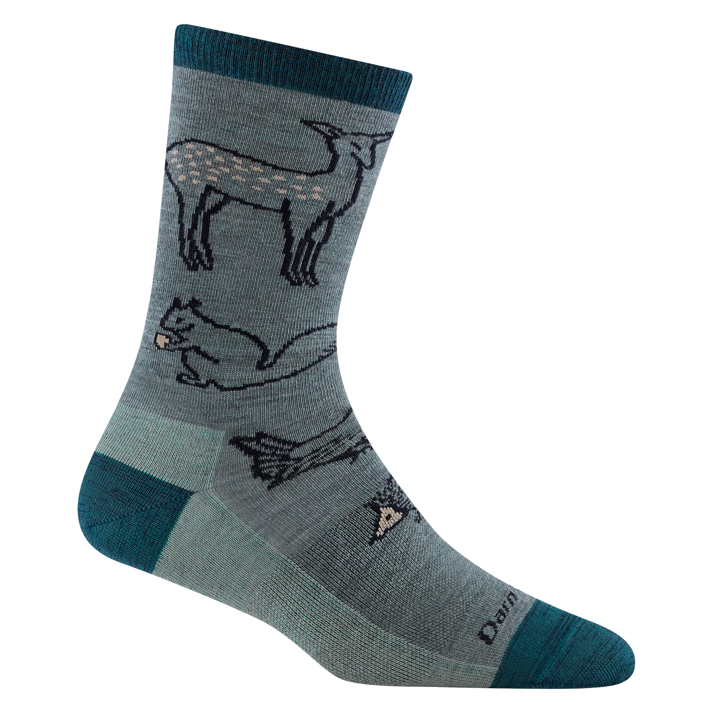 Women's Woodland Creatures Crew  Lightweight Lifestyle Sock