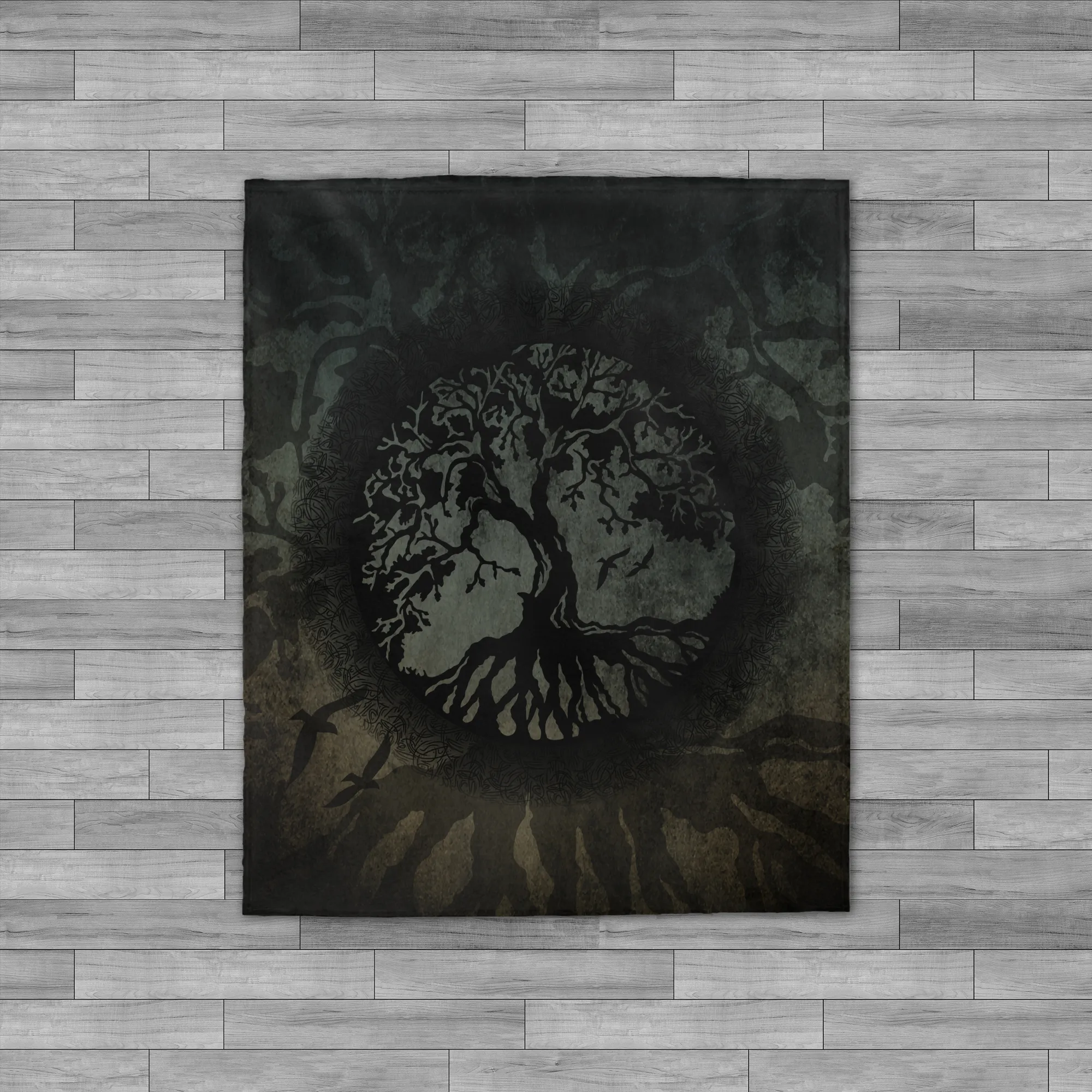 Yggdrasil World Tree of Life Velveteen Plush Throw Blanket