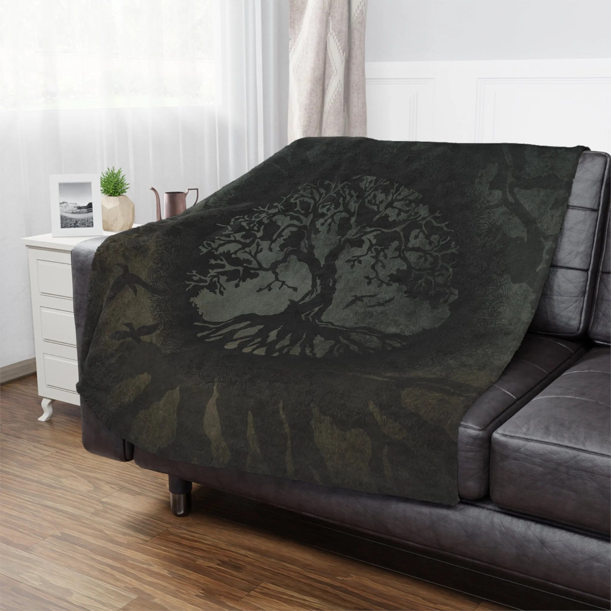 Yggdrasil World Tree of Life Velveteen Plush Throw Blanket